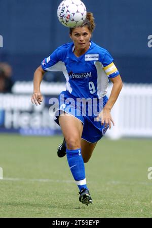 Mia Hamm, star della squadra nazionale degli Stati Uniti e della Washington Freedom Foto Stock