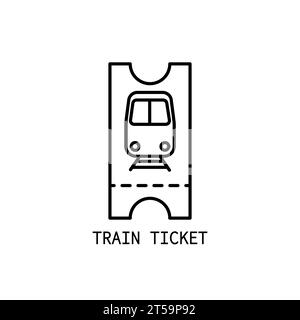 Icona del biglietto del treno. Illustrazione del vettore del biglietto del treno. Symbol per Web e dispositivi mobili Illustrazione Vettoriale