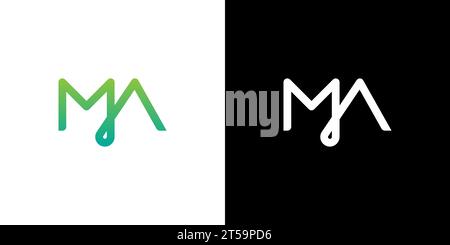 Logo MA, monogramma ma, logo ma iniziale, logo ma lettera, icona, vettore Illustrazione Vettoriale