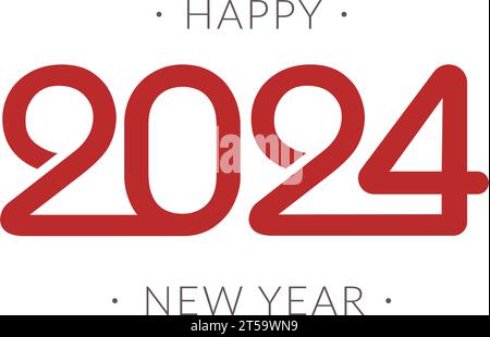 Buon anno 2024. Illustrazione vettoriale Illustrazione Vettoriale