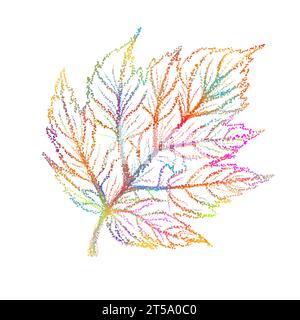 foglia di acero colorata. Illustrazione vettoriale Illustrazione Vettoriale