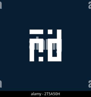 Logo monogramma iniziale RD con idee di design geometrico Illustrazione Vettoriale