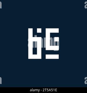Logo del monogramma iniziale BC con idee di design geometrico Illustrazione Vettoriale