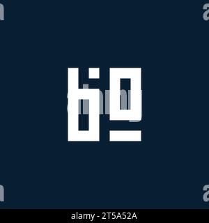 Logo monogramma iniziale BO con idee geometriche di design Illustrazione Vettoriale