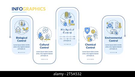 Layout integrato colorato per la gestione dei parassiti con icone di linea Illustrazione Vettoriale