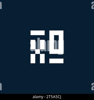Logo monogramma iniziale XO con idee geometriche di design Illustrazione Vettoriale