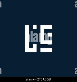 Logo monogramma iniziale LC con idee di design geometrico Illustrazione Vettoriale