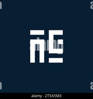 Logo del monogramma iniziale NC con idee di design geometrico Illustrazione Vettoriale
