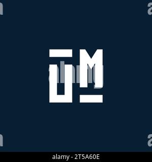 Logo monogramma iniziale UM con idee di design geometrico Illustrazione Vettoriale