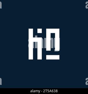 Logo monogramma iniziale HN con idee geometriche di design Illustrazione Vettoriale