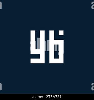 Logo monogramma iniziale YB con idee geometriche di design Illustrazione Vettoriale