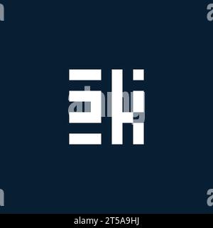 Logo monogramma iniziale ZK con idee geometriche di design Illustrazione Vettoriale