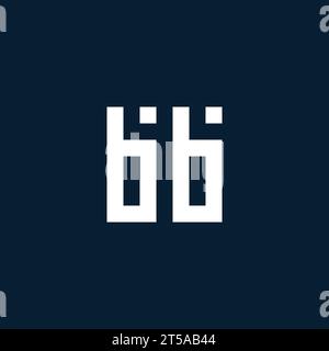 Logo monogramma iniziale BB con idee geometriche di design Illustrazione Vettoriale