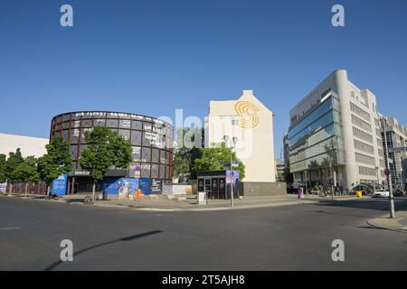 Übersicht Checkpoint Charlie, Yadegar Asisi Panorama, The Berlin Wall, Zimmerstraße, Mitte, Berlin, Deutschland *** didascalia locale *** , Berlin, Deutsc Foto Stock