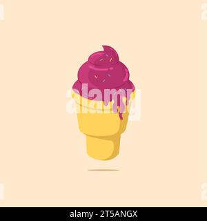 Schizzo isolato del gelato Menu veloce Vector Illustrazione Vettoriale