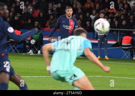 Parigi, Francia. 3 novembre 2023. Kylian Mbappe - PSG vs Montpellier Ligue 1 a Parc des Princes, Parigi, Francia, il 3 novembre 2023. 3/11/2023-Parigi, FRANCIA. Credito: Abaca Press/Alamy Live News Foto Stock