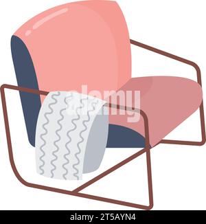 Icona di schizzo del lettino colorata isolata vettore Illustrazione Vettoriale