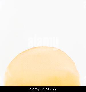 Acquerello a forma semicircolare dipinta a mano elementi di design con sfondo bianco Foto Stock