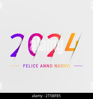 2024 - buon anno 2024 Illustrazione Vettoriale