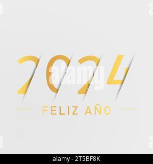 2024 - buon anno 2024 Illustrazione Vettoriale