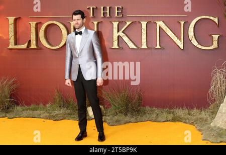 Londra, Regno Unito. 14 luglio 2019. Billy Eichner partecipa alla prima europea "The Lion King" all'Odeon Leicester Square a Londra, in Inghilterra. (Foto di Fred Duval/SOPA Images/Sipa USA) credito: SIPA USA/Alamy Live News Foto Stock