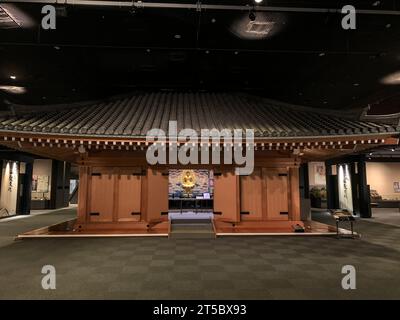 Giappone, Kyushu, città degli Stati Uniti. Ricostruzione del Tempio di Fukiji, Museo di storia della Prefettura di Oita. Foto Stock