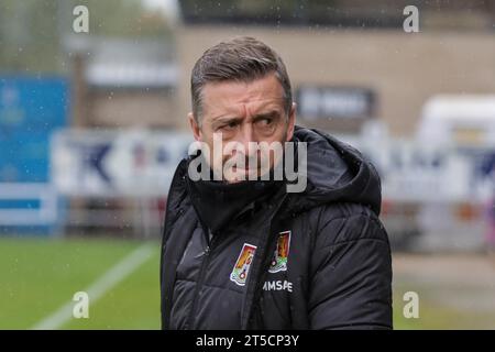 Northampton sabato 4 novembre 2023. Il manager del Northampton Town, Jon Brady, prima della prima partita di fa Cup tra Northampton Town e Barrow al PTS Academy Stadium di Northampton, sabato 4 novembre 2023. (Foto: John Cripps | mi News) crediti: MI News & Sport /Alamy Live News Foto Stock