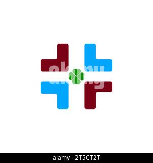 design creativo del logo della comunità e dell'assistenza sanitaria Illustrazione Vettoriale