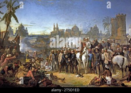 Indian Mutiny, 1857. The Relief of Lucknow 1857 di Thomas Jones Barker, olio su tela, 1859 Foto Stock