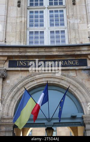 Edificio Inatitute de France in Quei de conti a Parigi, Francia Foto Stock