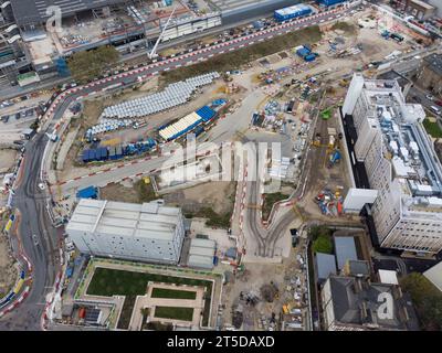Una visione generale dei lavori in corso presso il capolinea londinese di HS2 vicino a Euston. Immagine scattata il 27 settembre 2023. © Belinda Jiao jiao.bilin@gmail. Foto Stock