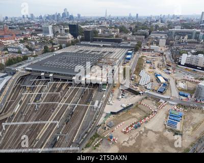 Una visione generale dei lavori in corso presso il capolinea londinese di HS2 vicino a Euston. Immagine scattata il 27 settembre 2023. © Belinda Jiao jiao.bilin@gmail. Foto Stock