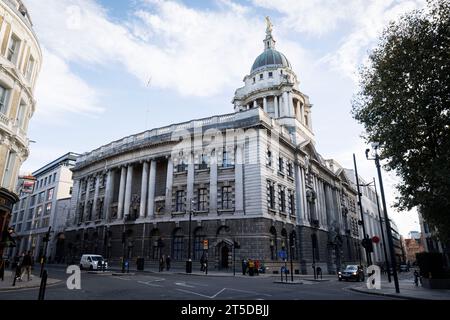 Una visione generale della Corte penale centrale, o l'Old Bailey il 24 ottobre 2023. Immagine scattata il 24 ottobre 2023. © Belinda Jiao jiao.bilin@gmail Foto Stock