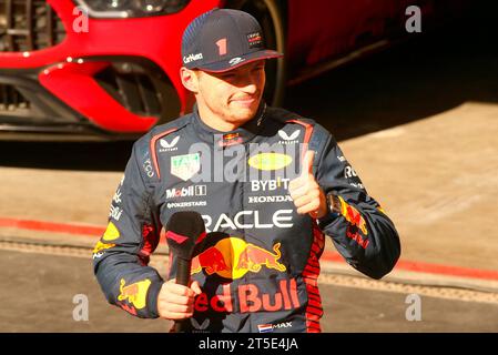 Interlagos, Brasilien. 2 ottobre 2023. 2 ottobre 2023, autodromo Jose Carlos Pace, Interlagos, Formula 1 Rolex Sao Paulo Grand Prix 2023, nella foto vincitore della gara sprint Max Verstappen (NLD) credito: dpa/Alamy Live News Foto Stock