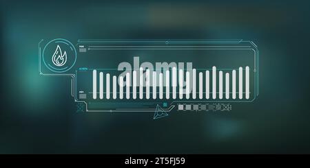 A simple infographic about natural gas supply. Illustrazione Vettoriale