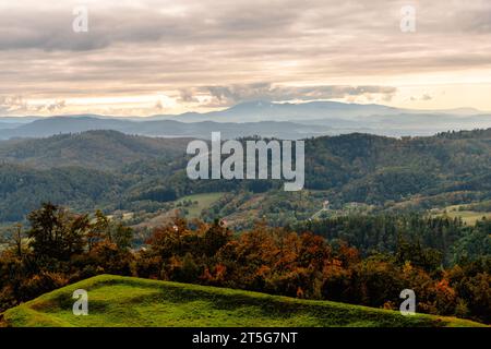 Vista dalla fortezza militare "Srebrana Góra" Foto Stock