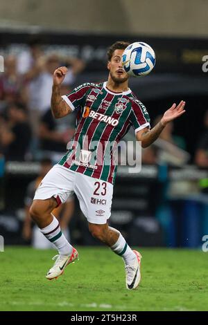 Rio de Janeiro, Brasile. 4 novembre 2023. Guga of Fluminense, durante la partita tra Boca Juniors e Fluminense per la finale della Copa CONMEBOL Libertadores 2023, allo Stadio Maracana, a Rio de Janeiro, Brasile il 4 novembre. Foto: Daniel Castelo Branco/DiaEsportivo/Alamy Live News Credit: DiaEsportivo/Alamy Live News Foto Stock