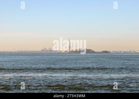 Statua della Libertà di New York City, Stati Uniti d'America. Foto Stock