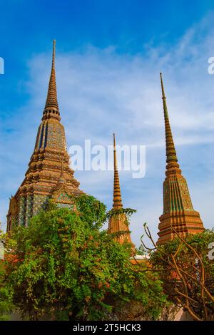 Phra Maha Chedi Sri Rajakarn, Phra Maha Chedi si Ratchararn. Wat Pho. Bangkok. Thailandia Foto Stock