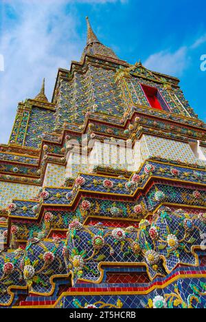 Phra Maha Chedi Sri Rajakarn, Phra Maha Chedi si Ratchararn. Wat Pho. Bangkok. Thailandia Foto Stock