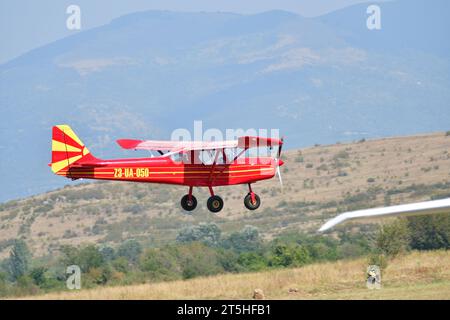 16 settembre 2023, Skopje, Macedonia, Stenkovec Sports Airport, si è tenuto un Grand Airshow. L'evento è stato visitato da decine di migliaia di persone. Foto Stock
