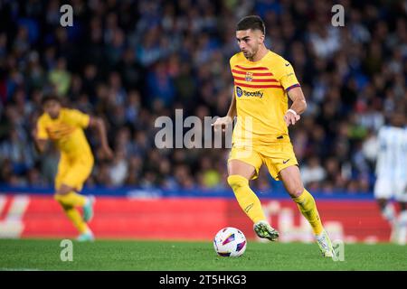 San Sebastian, Spagna. 4 novembre 2023. Ferran Torres del FC Barcelona durante la partita di la Liga EA Sports tra Real Sociedad e FC Barcelona ha giocato al reale Arena Stadium il 4 novembre 2023 a San Sebastian, in Spagna. (Foto di Cesar Ortiz/PRESSINPHOTO) crediti: PRESSINPHOTO SPORTS AGENCY/Alamy Live News Foto Stock