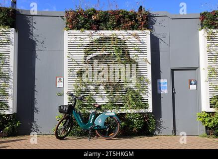 The Earls Court Development Company's Living Wall in collaborazione con la National Portrait Gallery in Old Brompton Road, SW London, Regno Unito Foto Stock