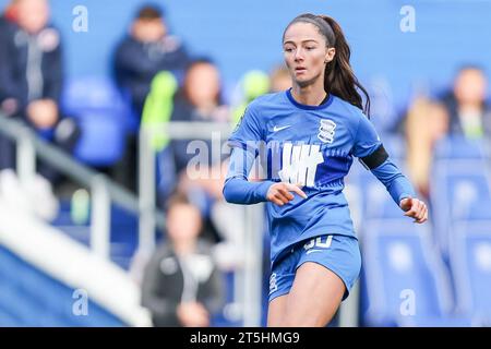 Birmingham, Regno Unito. 5 novembre 2023. Neve Herron di Birmingham City presa durante l'incontro fa Womens Championship tra Birmingham City Women e Reading Women a St Andrews, Birmingham, Inghilterra, il 5 novembre 2023. Foto di Stuart Leggett. Solo per uso editoriale, licenza necessaria per uso commerciale. Nessun utilizzo in scommesse, giochi o pubblicazioni di un singolo club/campionato/giocatore. Credito: UK Sports Pics Ltd/Alamy Live News Foto Stock