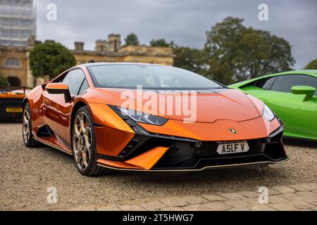 2023 Lamborghini Huracán tecnica, in mostra al Salone Privé Concours d'Elégance Motor show tenutosi a Blenheim Palace. Foto Stock