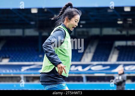 Birmingham, Regno Unito. 5 novembre 2023. Birmingham, Inghilterra, 5 novembre 2023: Choe Yu-ri (26 Birmingham) si riscalda durante la partita di fa Womens Championship tra Birmingham City e Reading al St Andrews Stadium di Birmingham, Inghilterra (Natalie Mincher/SPP) credito: SPP Sport Press Photo. /Alamy Live News Foto Stock