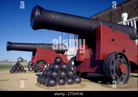 Il cannone, Fort Vancouver National Historic Site, Vancouver National Historic Reserve, Washington Foto Stock