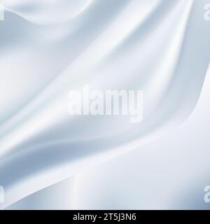 tessuto di fondo astratto tessuto sgranato bianco o onde liquide di piega idea design Foto Stock