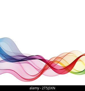 Onda blu. Elemento di design moderno Foto Stock