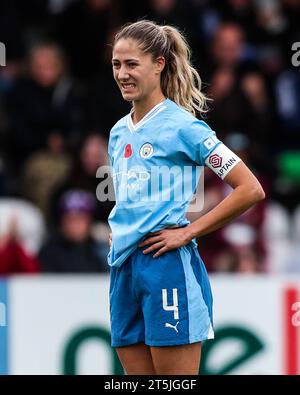 Borehamwood, Regno Unito. 5 novembre 2023. Laia Aleixandri del Manchester City durante la partita Arsenal Women FC contro Manchester City Women's Super League al Meadow Park Stadium, Borehamwood, Inghilterra, Regno Unito il 5 novembre 2023 credito: Every Second Media/Alamy Live News Foto Stock